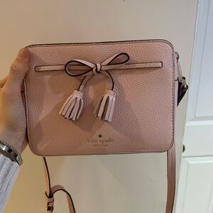 Kate Spade Blush Pink Crossbody Bag with Tassels